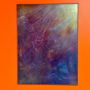 Vibrant Purple and Blue Abstract Wall Art